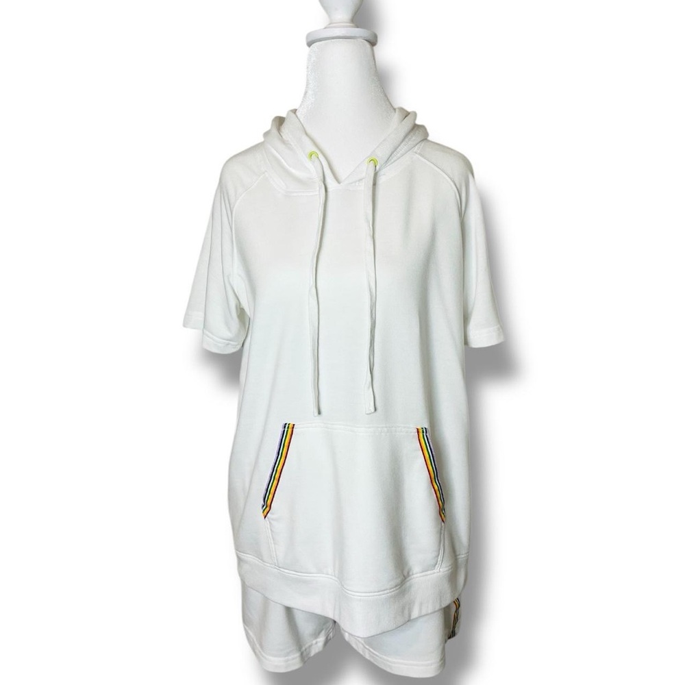 JANE AND DELANCEY Shorts And Hoodie Set With Rainbow Trim - Picture 1 of 8